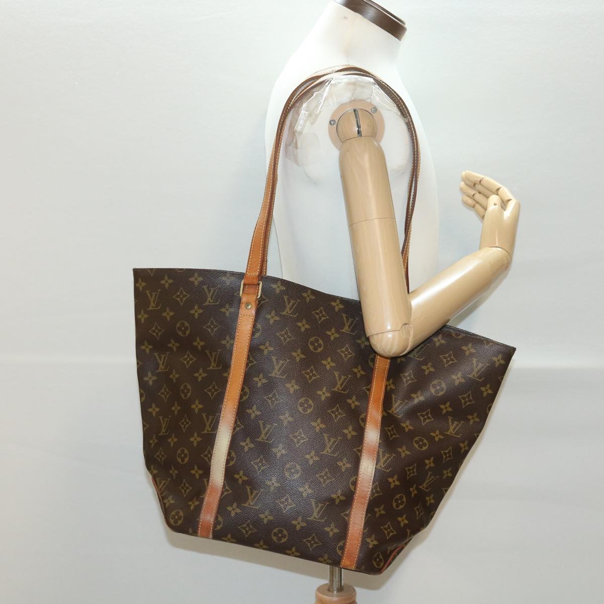 LOUIS VUITTON Monogram Sac Shopping Tote Bag M51108 LV 38685