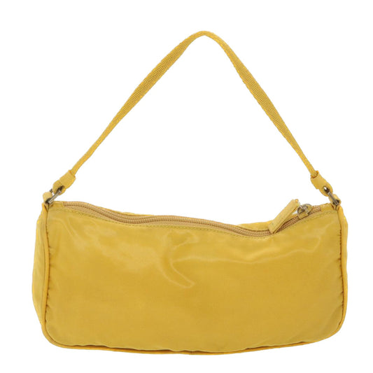 Prada Accessory Pouch Nylon Yellow Luxury Handbag