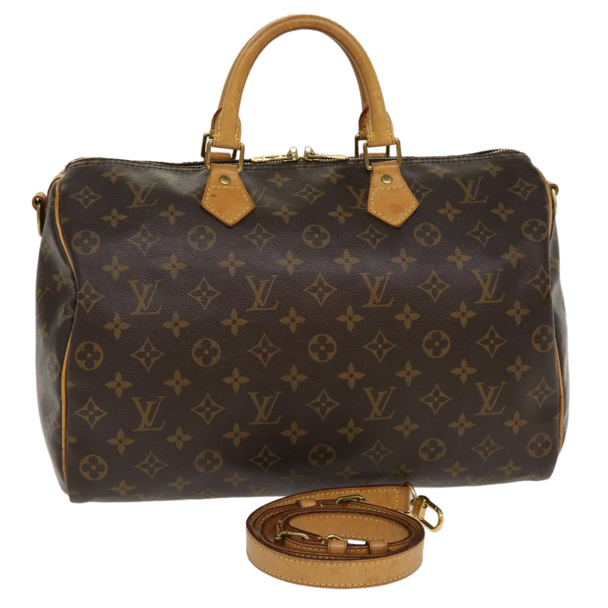 LOUIS VUITTON Monogram Bandouliere 35 Hand Bag 2way M40392 LV 38930