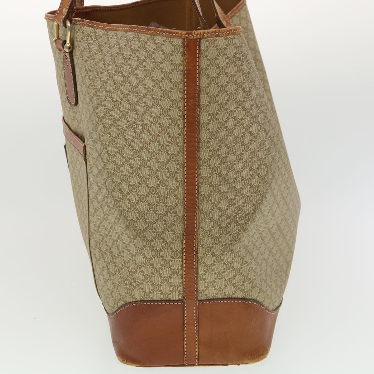 Luxury CELINE Macadam Canvas Tote Bag Beige 39385