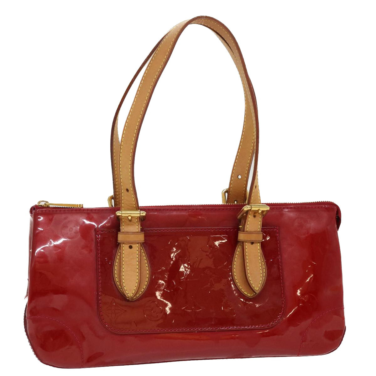 LOUIS VUITTON Monogram Vernis Rosewood Avenue Hand Bag Red M93507 LV 39586