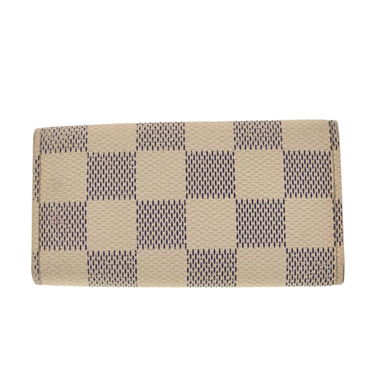 LOUIS VUITTON Damier Azur Multicles 4 Key Case LV Crossbody
