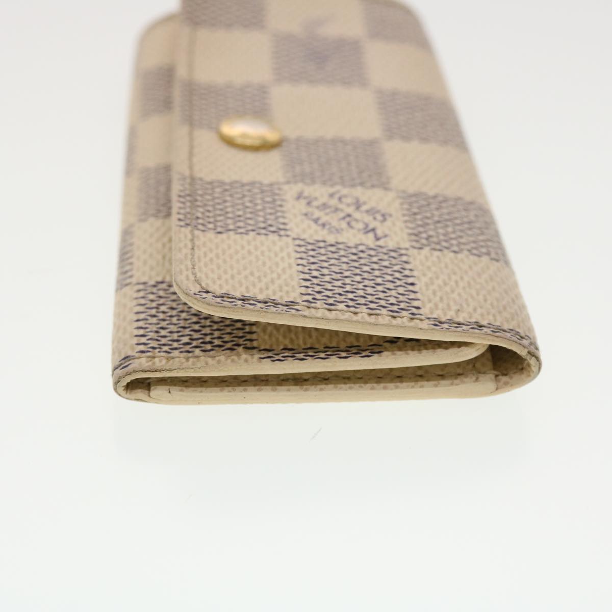 LOUIS VUITTON Damier Azur Multicles 4 Key Case LV Crossbody