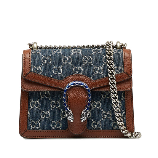 Gucci Dionysus Leather Denim Crossbody