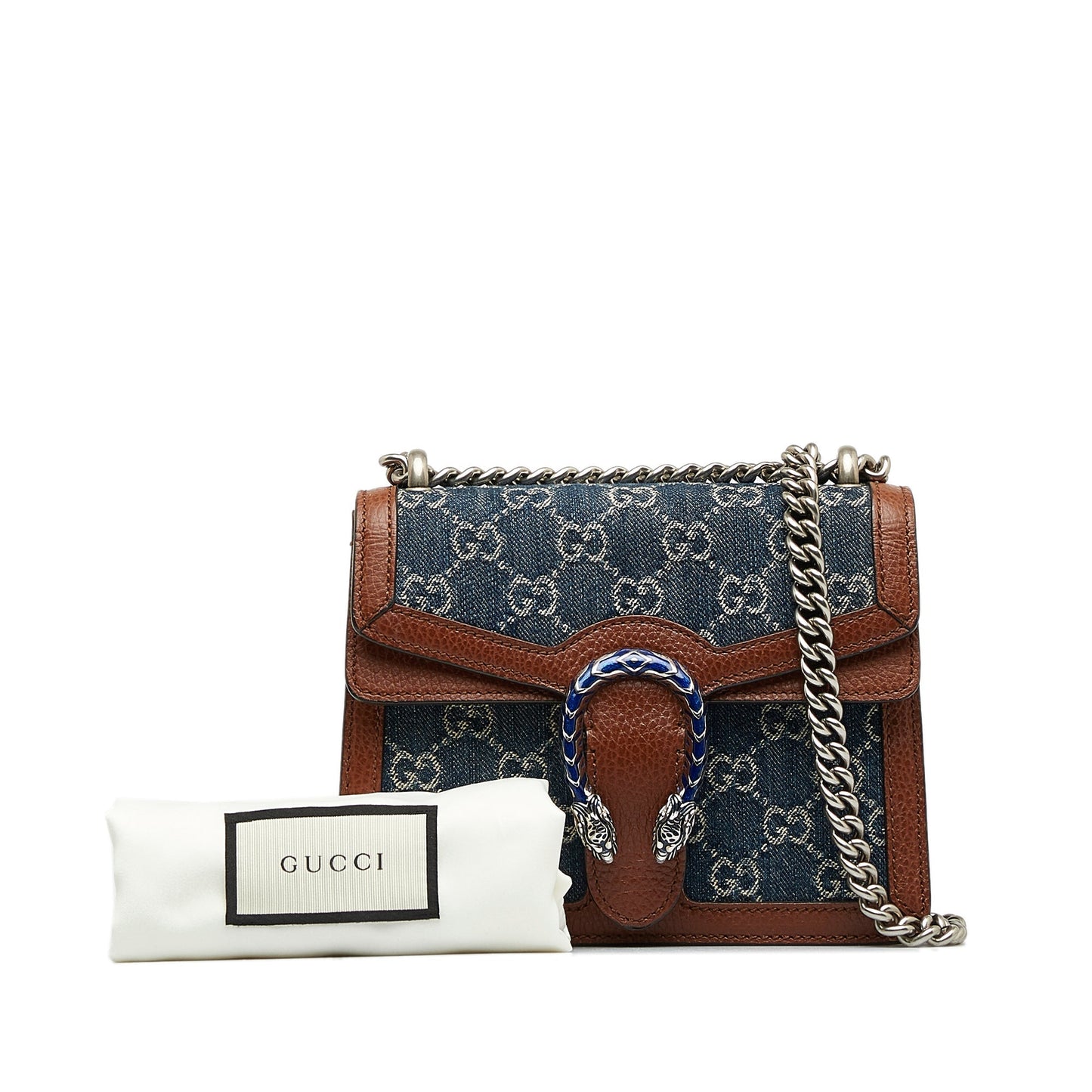 Gucci Dionysus Leather Denim Crossbody