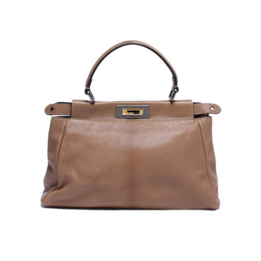 Fendi Peekaboo Brown Leather Tote Bag ITRCXWKO6KM2