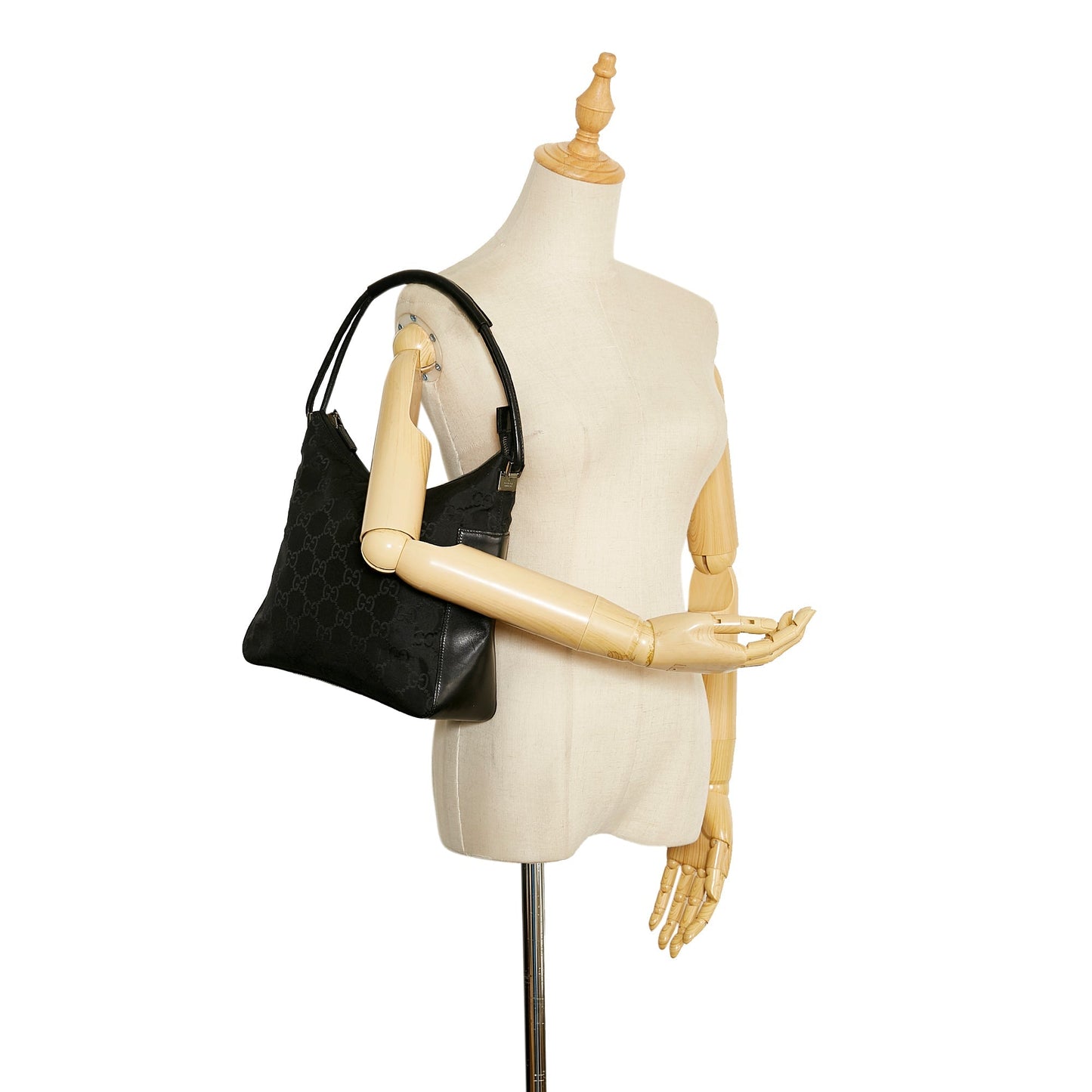 Gucci Leather Canvas Shoulder Bag