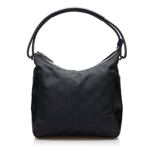 Gucci Leather Canvas Shoulder Bag
