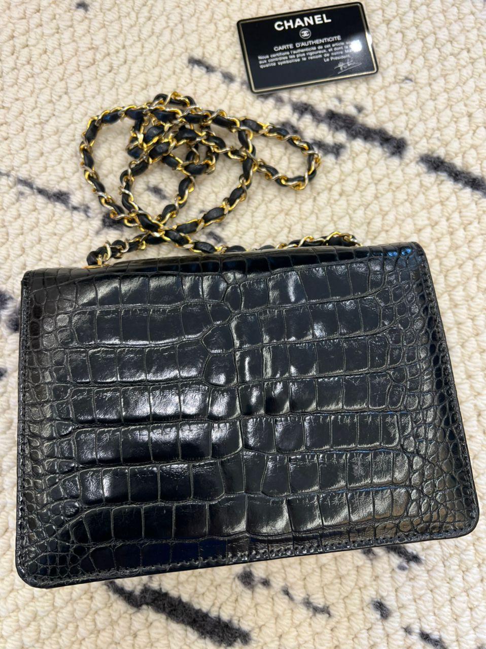 Chanel Crocodile Enveloppe Flap Bag