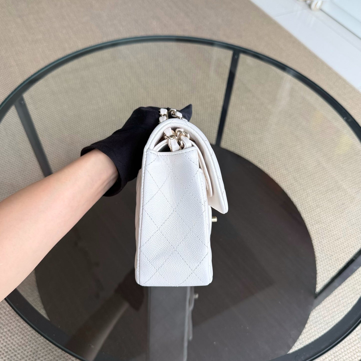 Chanel Classic Flap Small - 23CM Quilted Caviar Gold Hardware Series 31