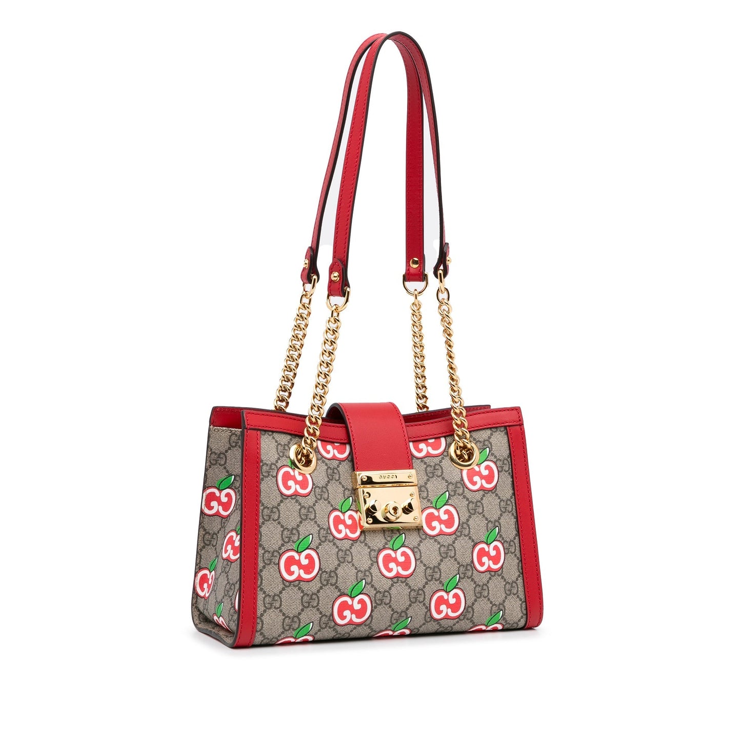 Gucci GG Supreme Brown Leather Chain Tote Style 3