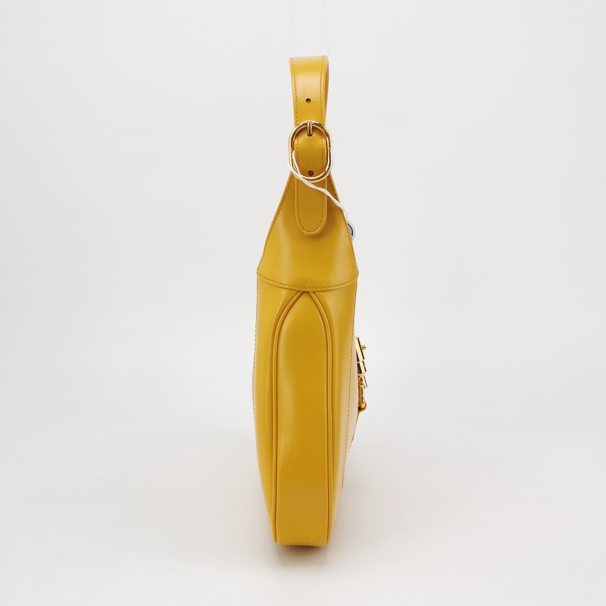 Gucci Jackie 1961 Yellow Leather Bag Small Shoulder Bag With Strap