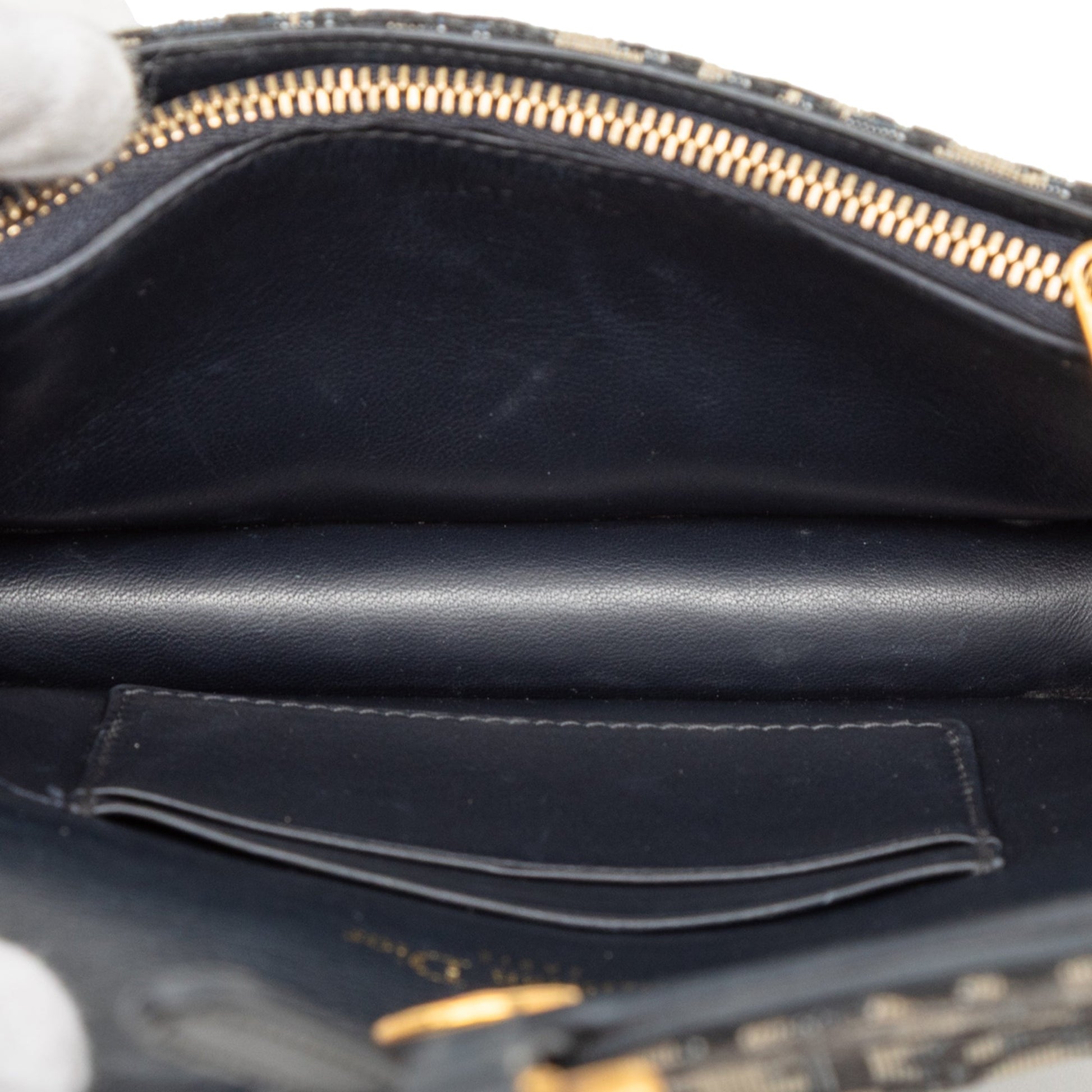 Blue Dior Oblique Canvas Saddle Belt Bag