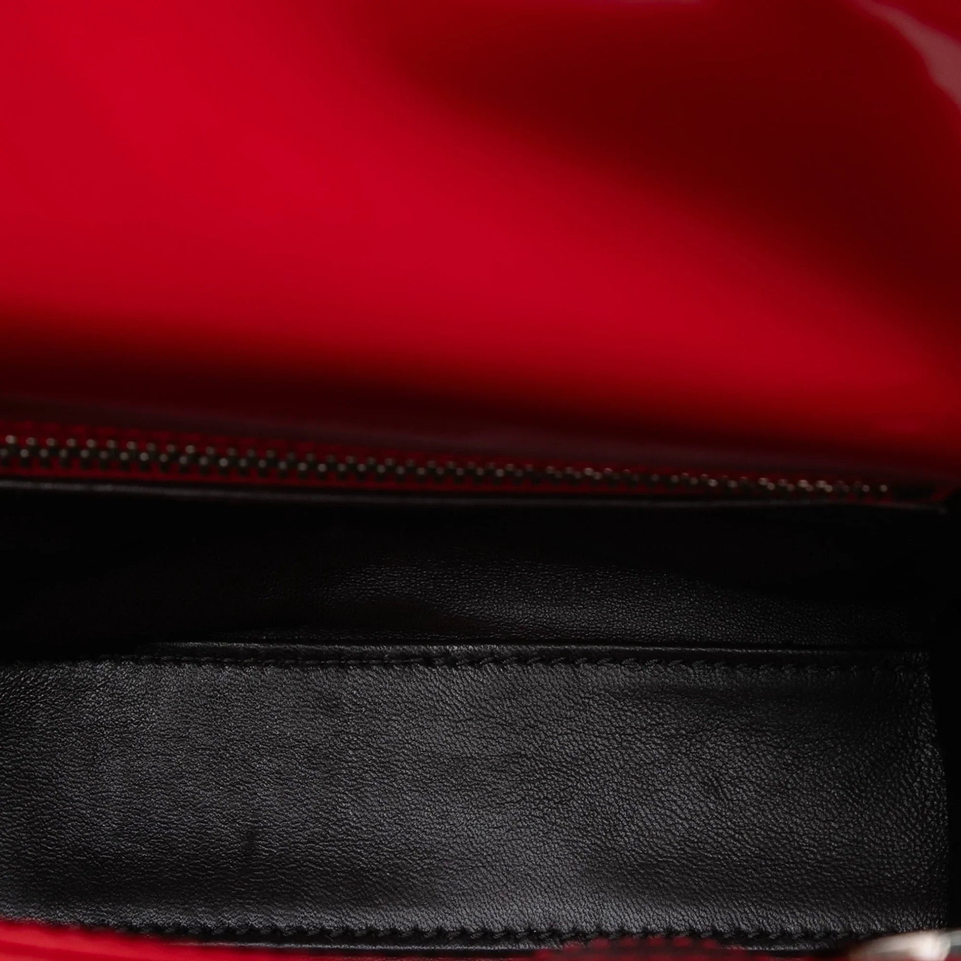 Red Dior Mini Patent Lady Dior Satchel