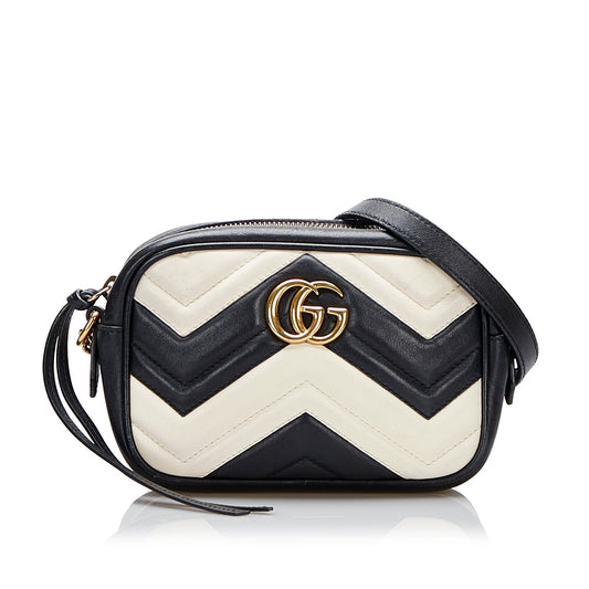 Gucci GG Marmont Quilted Chain Crossbody