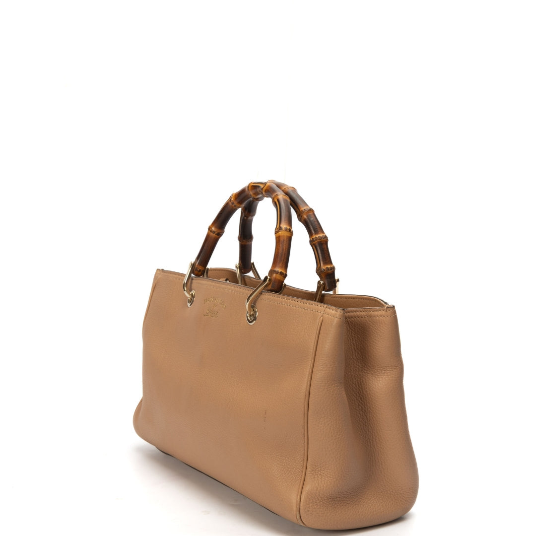 Gucci Leather Canvas Tote