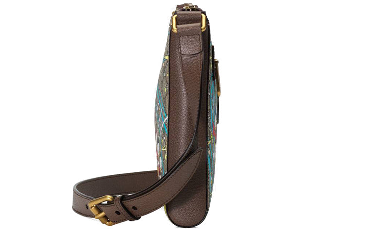 Gucci Leather Canvas Shoulder Bag