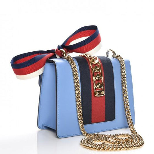Gucci Monogram Nylon Chain Leather Crossbody