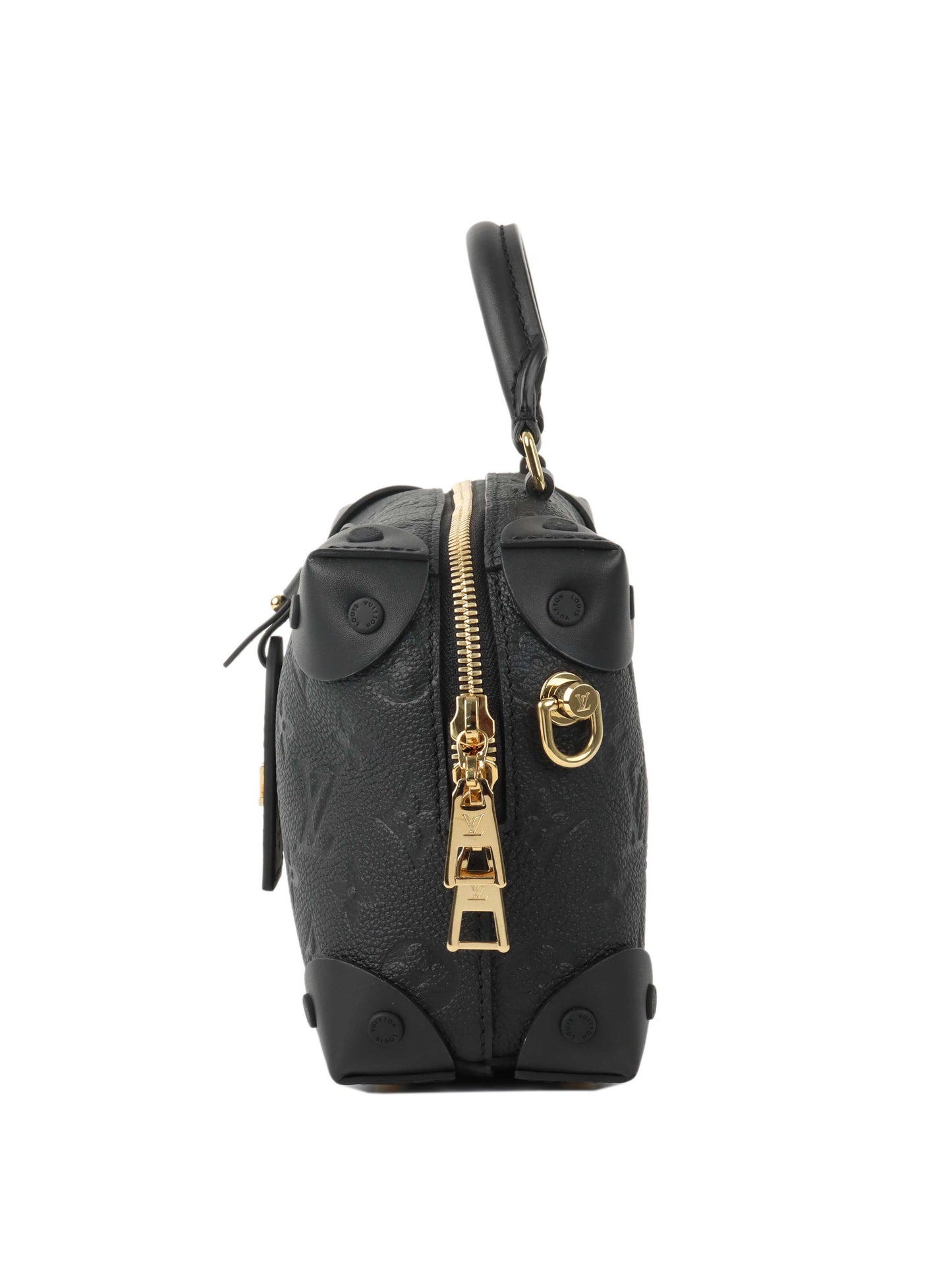 Louis Vuitton Black Monogram Empreinte Petite Malle Souple Bag