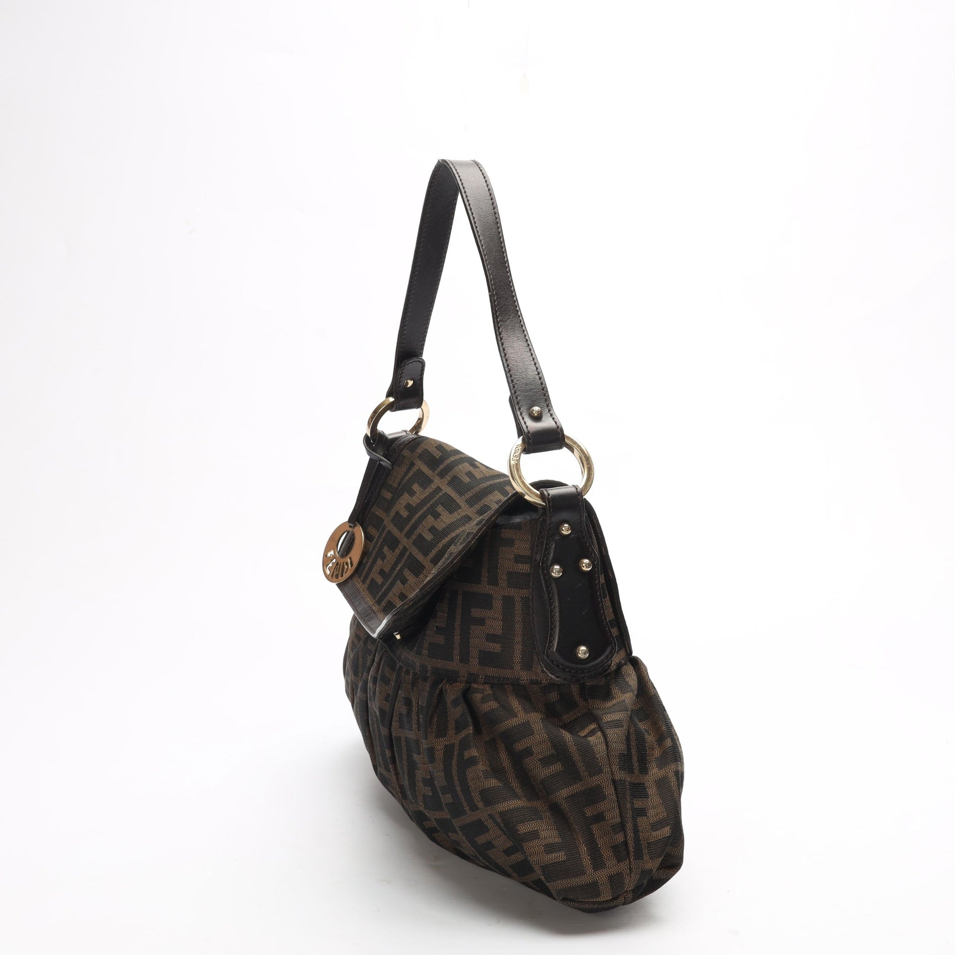 Fendi Brown FF Zucca Hobo Bag