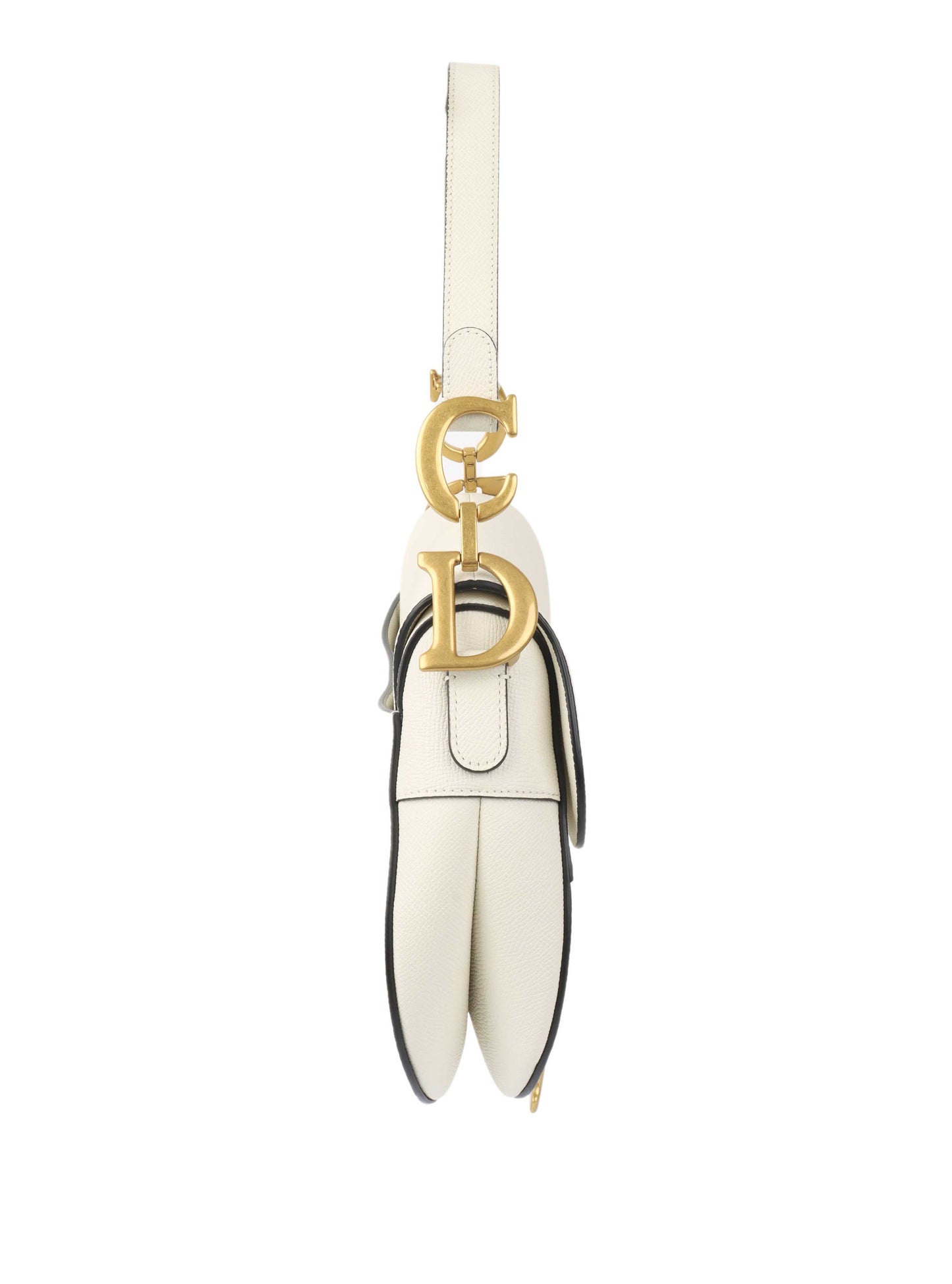 Dior White Saddle Bag.