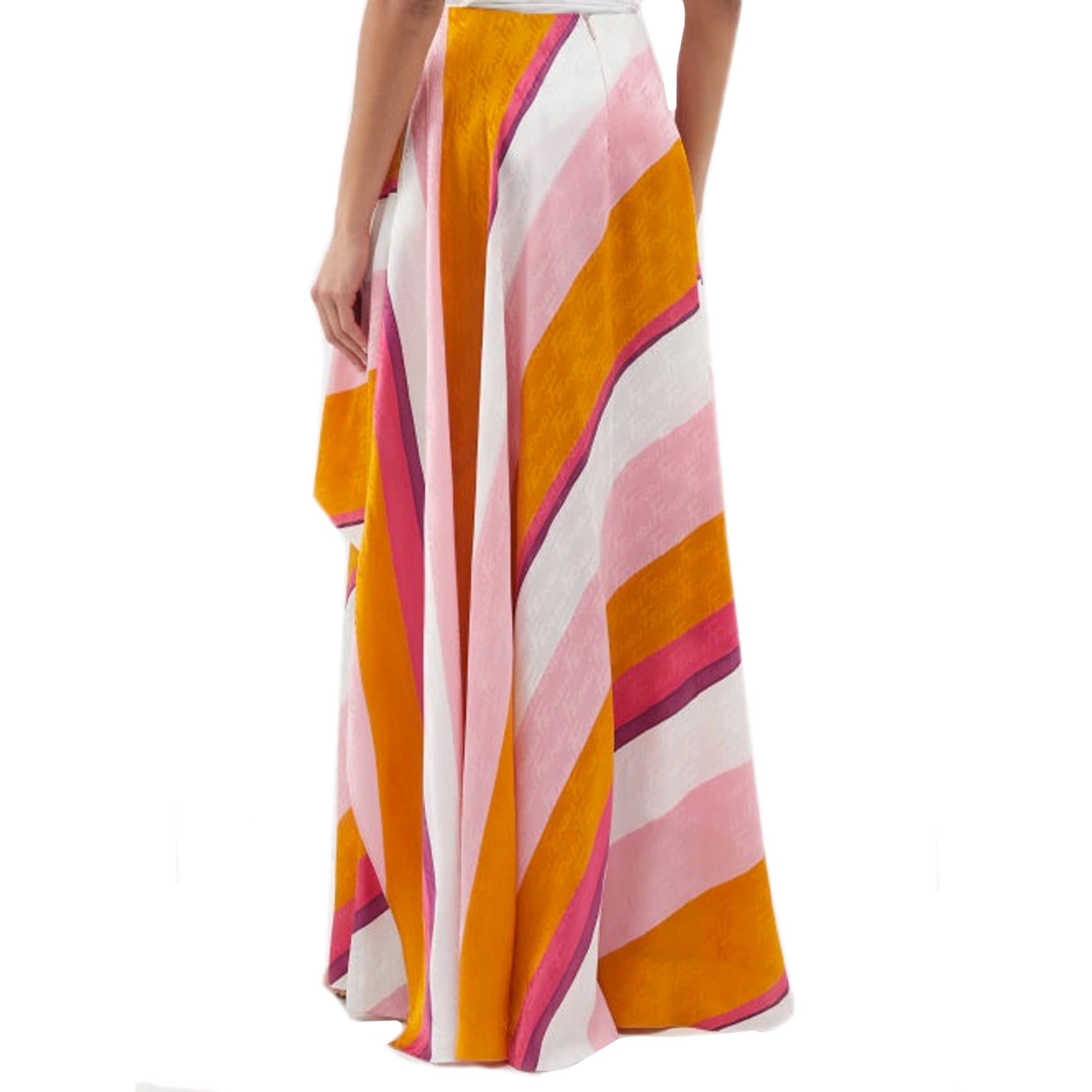 Fendi Ff Color-Block Draped Trousers Women