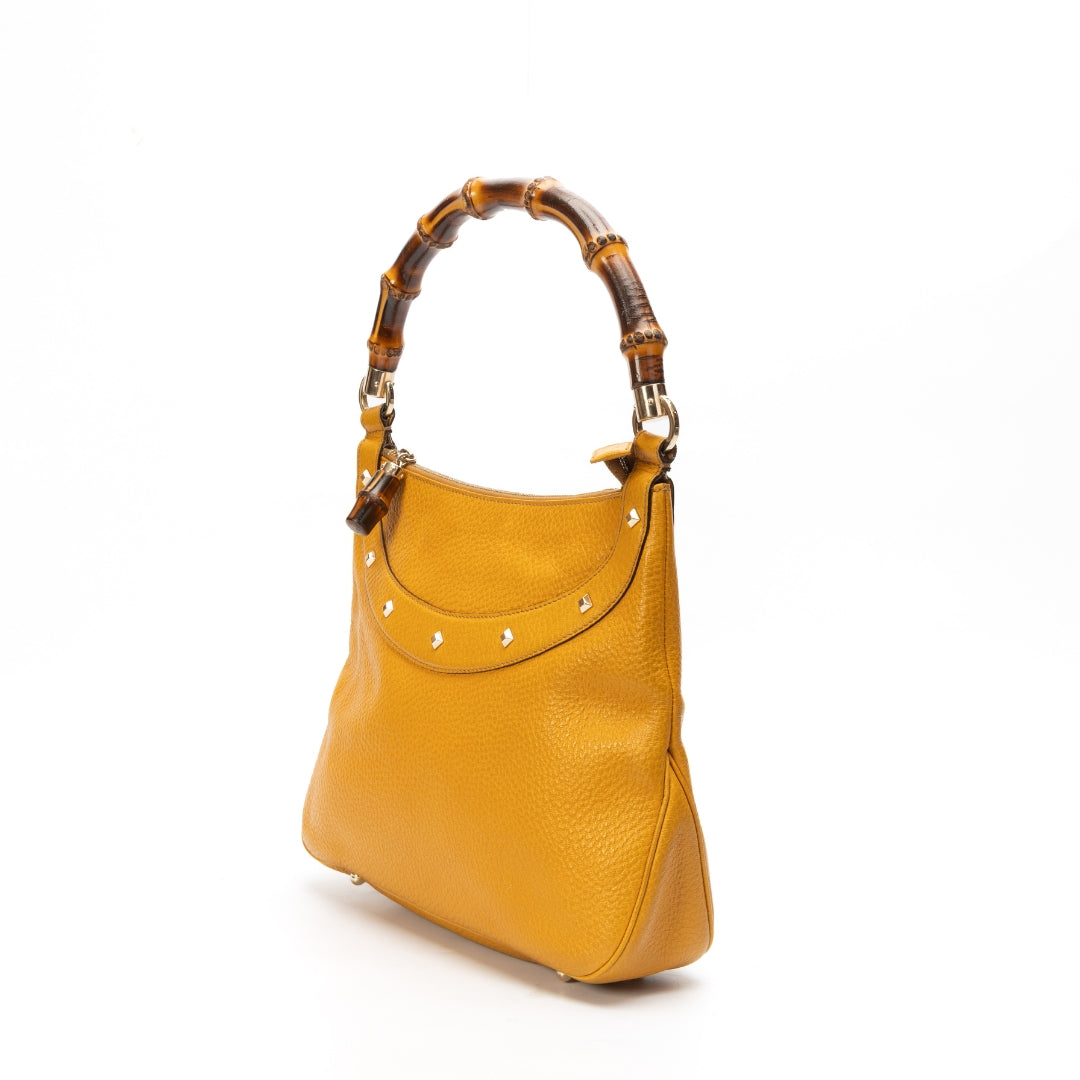 Gucci Leather Canvas Handbag