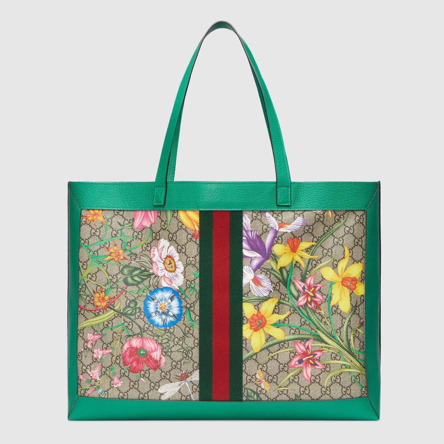 Gucci Monogram Leather Canvas Tote