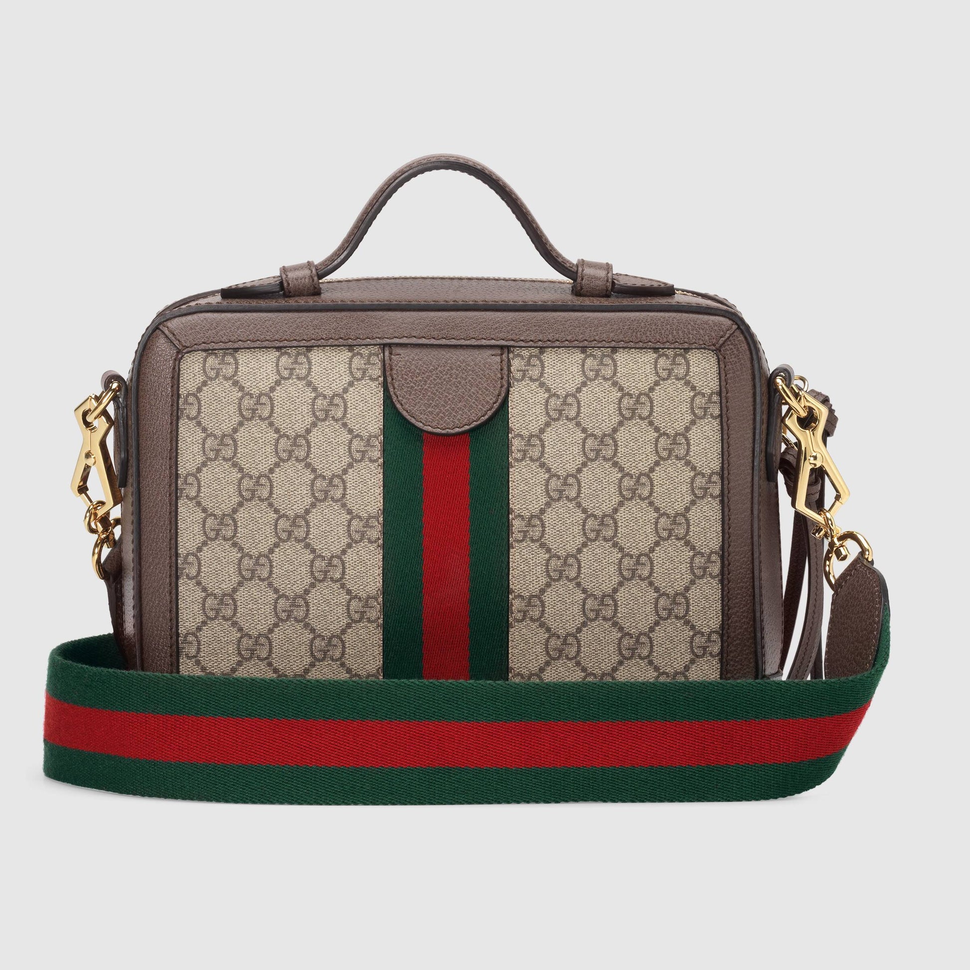 Gucci Monogram Leather Canvas Crossbody