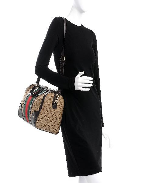 Gucci Monogram Nylon Leather Canvas Crossbody