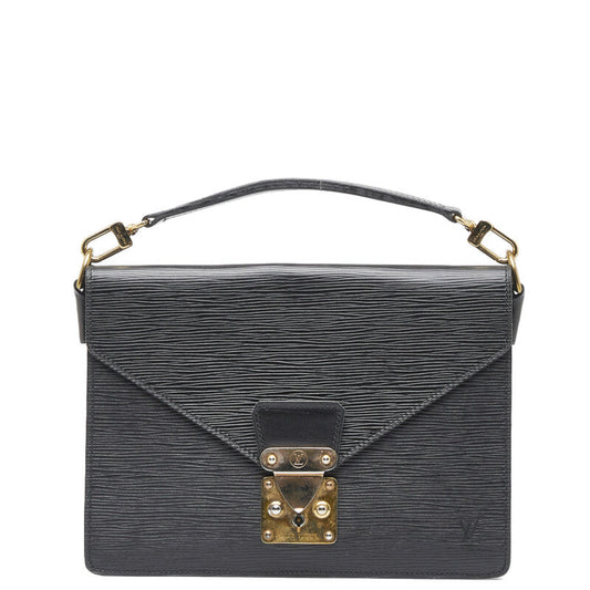 Louis Vuitton Epi Beef Handbag M52322 Noir Black Leather Louis Vuitton