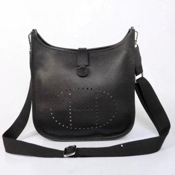Luxury Hermes Evelyne III Crossbody Bag PM Black