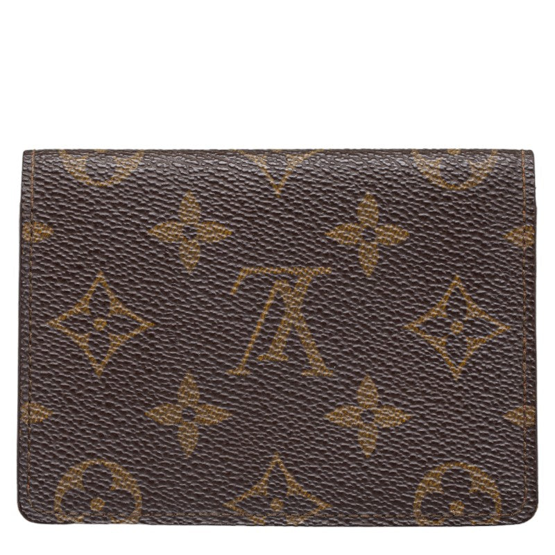 Louis Vuitton Monogram Port 2 Cult Vertical Passcase M60533 Brown PVC Leather Louis Vuitton