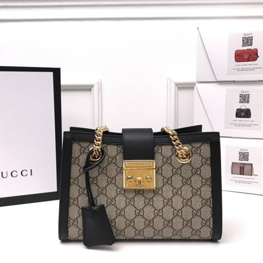 Gucci Padlock Leather Chain Shoulder Bag Style 10