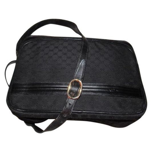 Gucci Leather Canvas Shoulder Bag