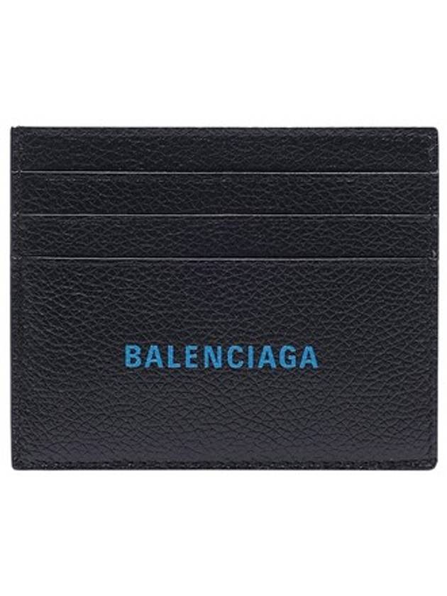 Luxury Balenciaga Trending 2026 Logo Print Leather Card Wallet