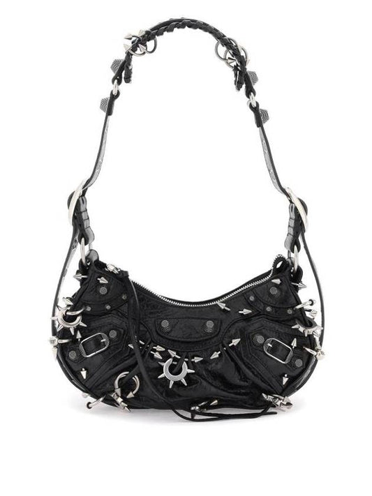 Luxury Balenciaga Trending 2026 Le Cargol XS Metal Detail Shoulder Bag Black