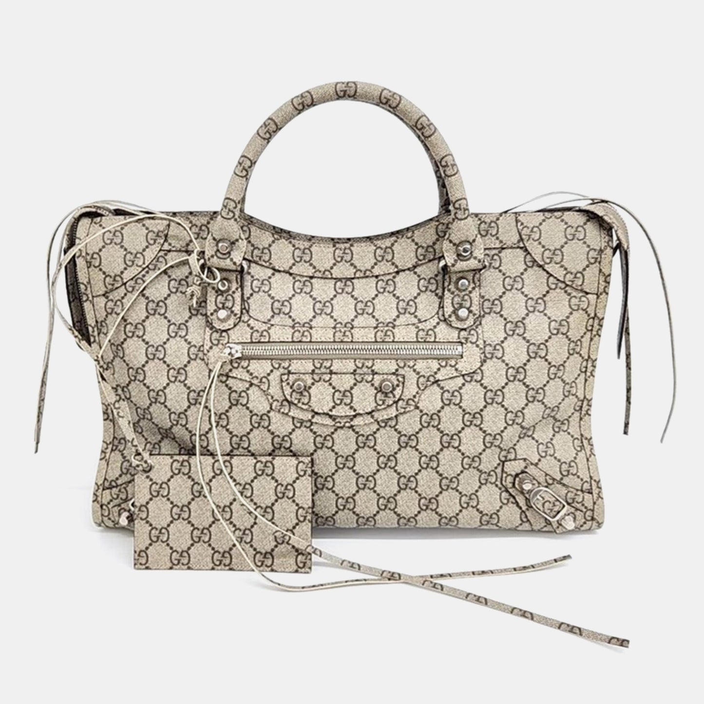 Gucci x Luxury Balenciaga Trending 2026 Multicolor Canvas The Hacker Project Motor Bag