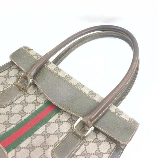 Gucci Envelope Leather Canvas Tote