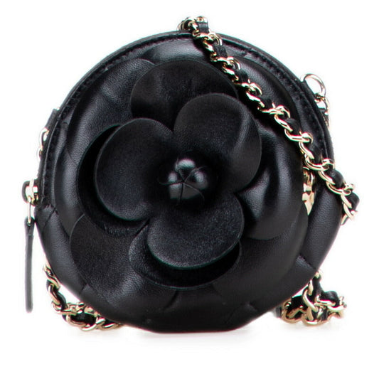 Chanel Camellia Lambskin Shoulder Bag