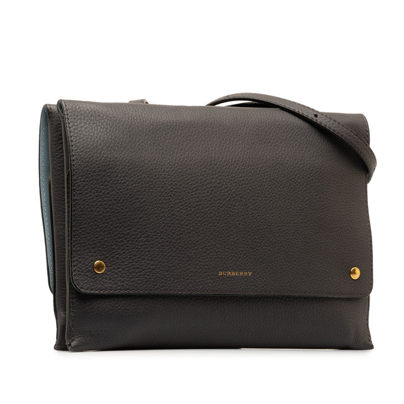 Burberry Logo Leather Shoulder Bag
