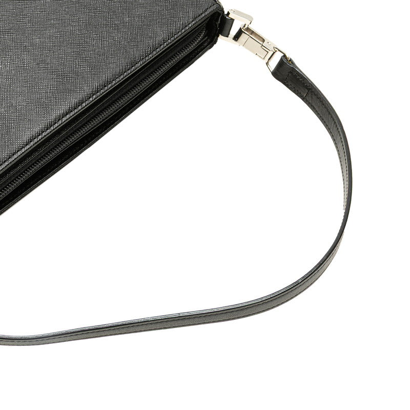 Burberry Logo Plate Leather Shoulder Bag