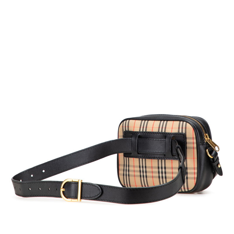 Burberry Nova Check Canvas Leather Waist Bag