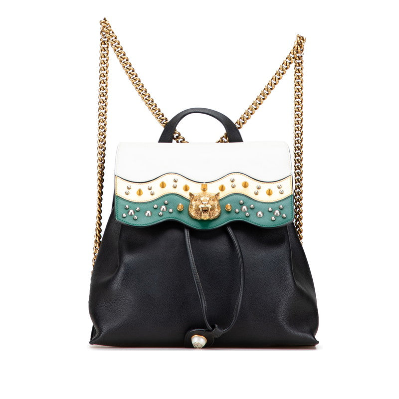 Gucci Animal Tiger Head Leather Backpack