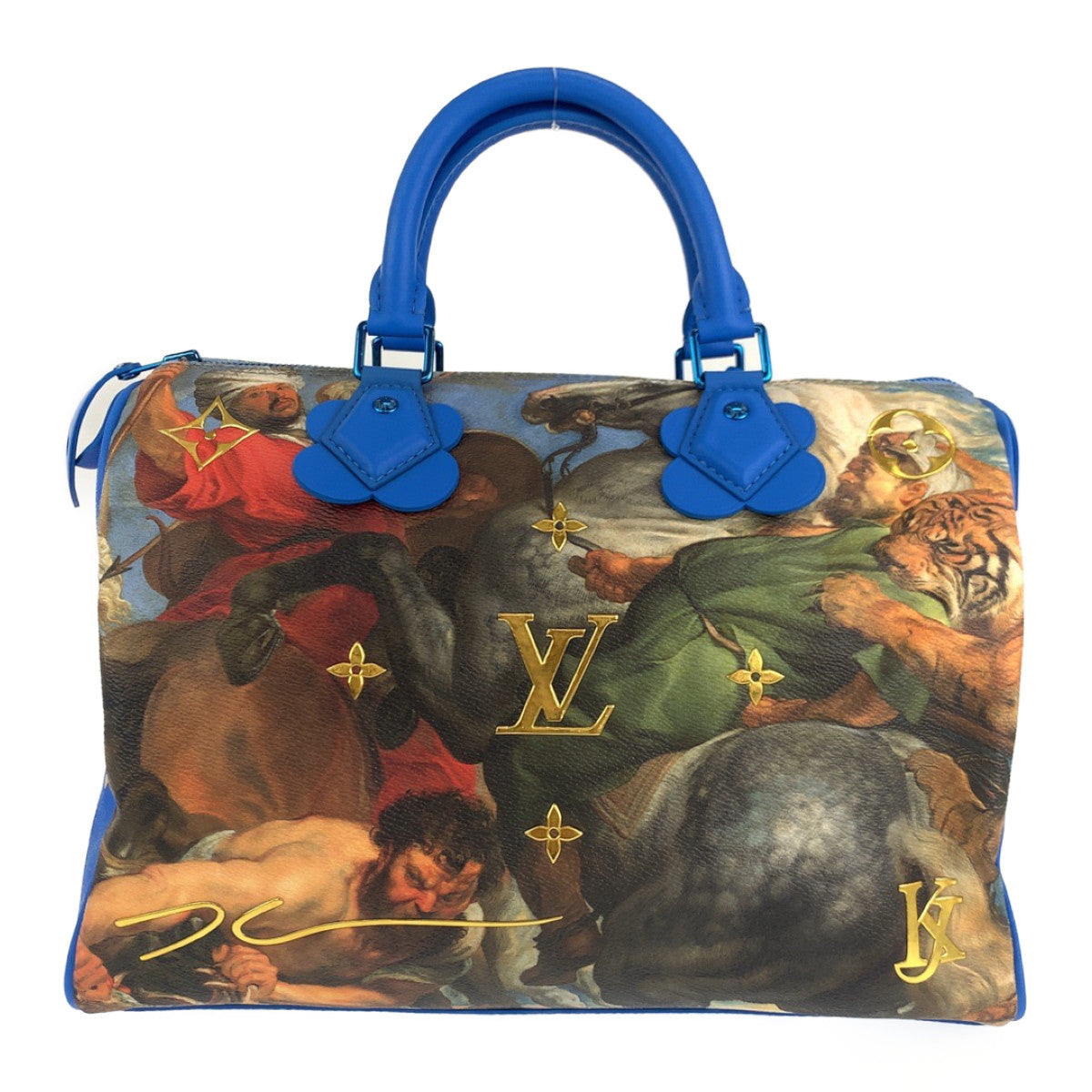 LOUIS VUITTON Mini Boston Duffel bag PVC multicolor Masters collection Rubens Jeff Koons