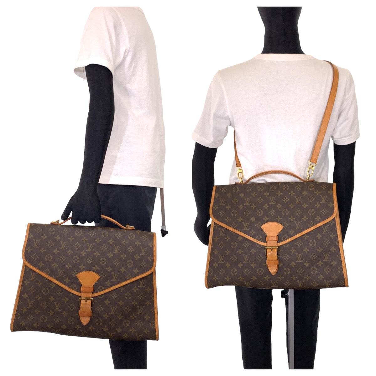 LOUIS VUITTON Business bag M51120 PVC Brown Business Bag 2way Crossbody Shoulder Bag Unisex Monogram Beverly MM mens