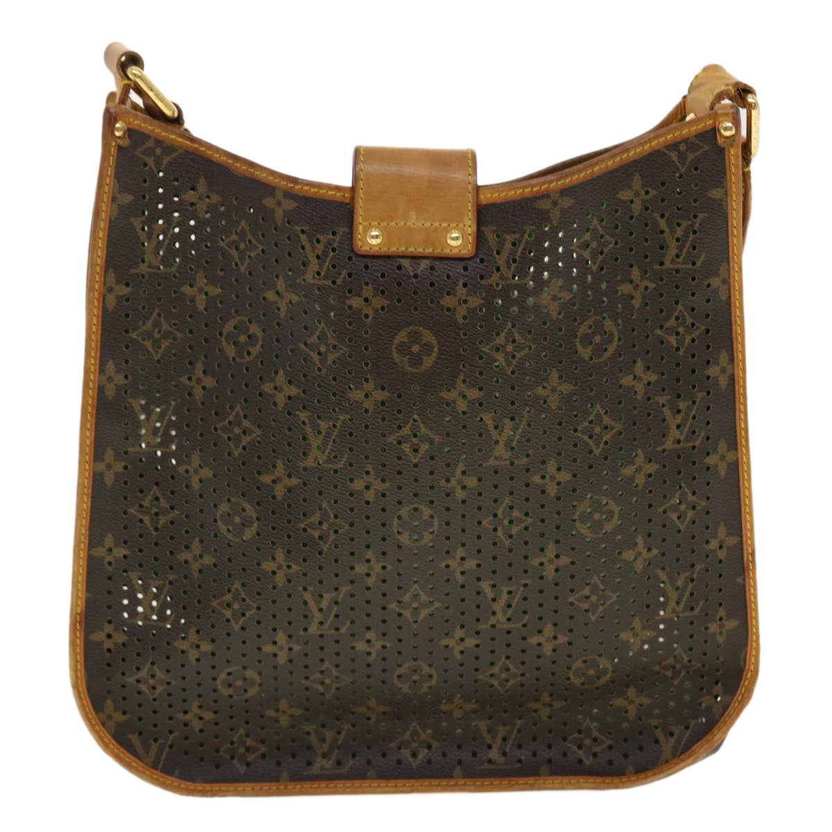 LOUIS VUITTON Monogram Perfo Musette Shoulder Bag Green M95173 LV 40621