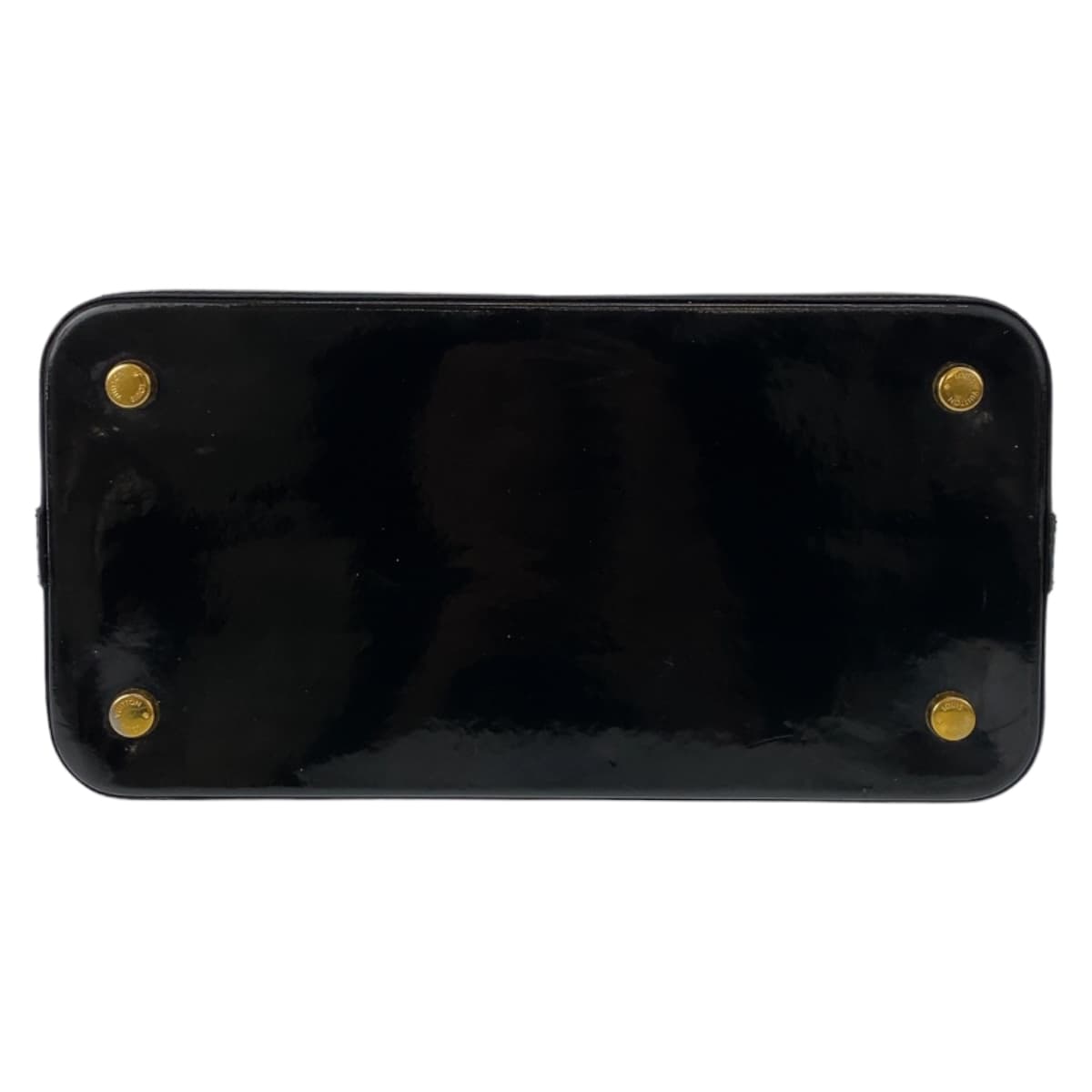 LOUIS VUITTON Handbag Patent leather Yellow Black Gold Metal Monogram Vernis LockitMM Yayoi Kusama