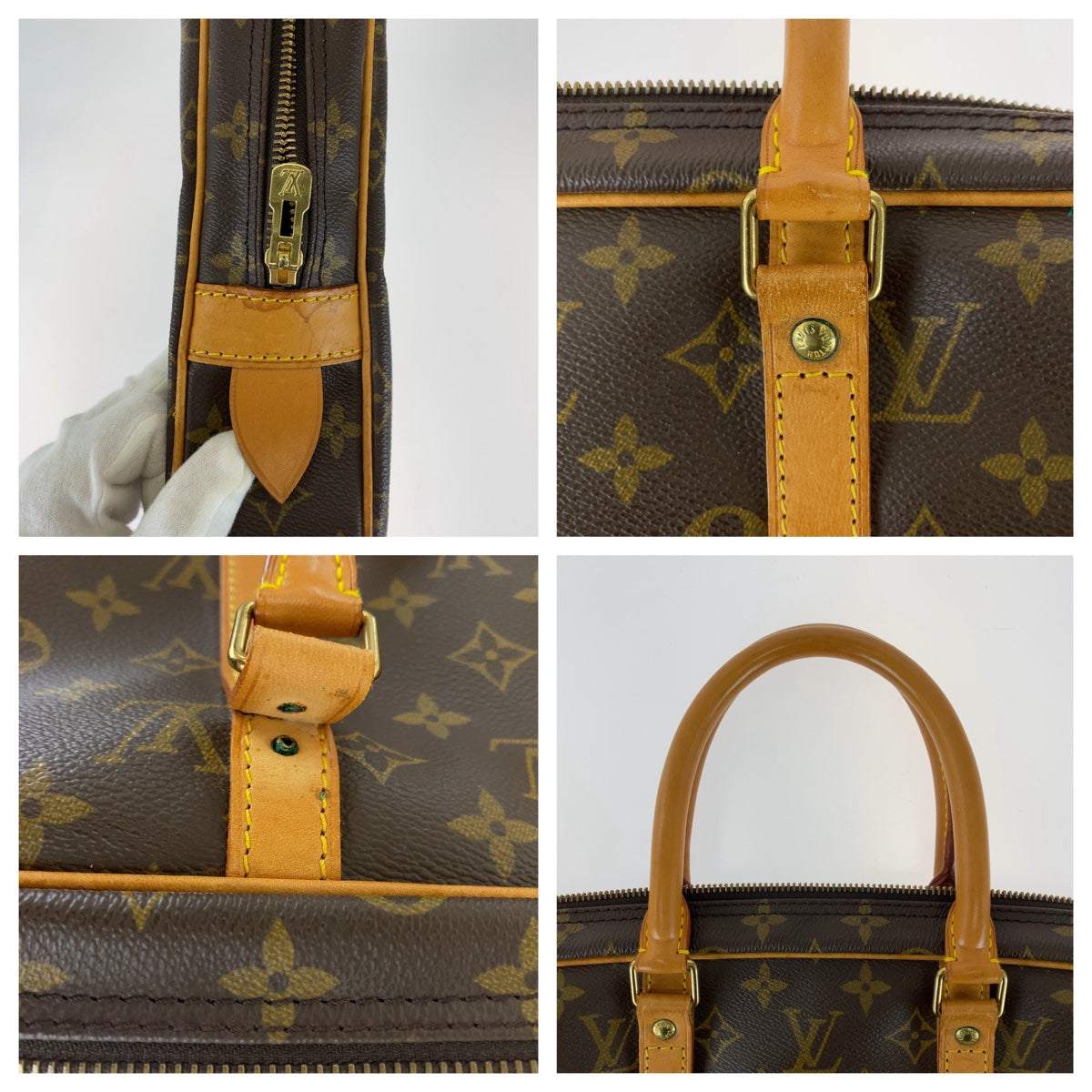 LOUIS VUITTON Business bag M53361 PVC, Leather Brown Beige Gold Metal Business bag, briefcase, A4 storage Monogram Porte Documan Voyagej mens