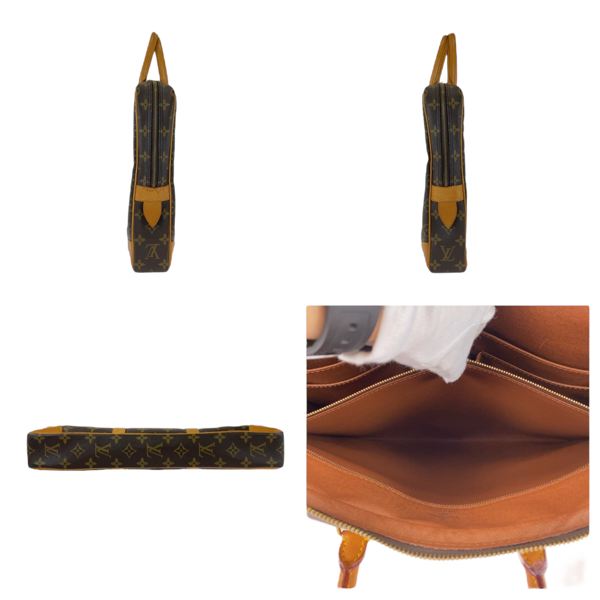 LOUIS VUITTON Business bag M53361 PVC, Leather Brown Beige Gold Metal Business bag, briefcase, A4 storage Monogram Porte Documan Voyagej mens